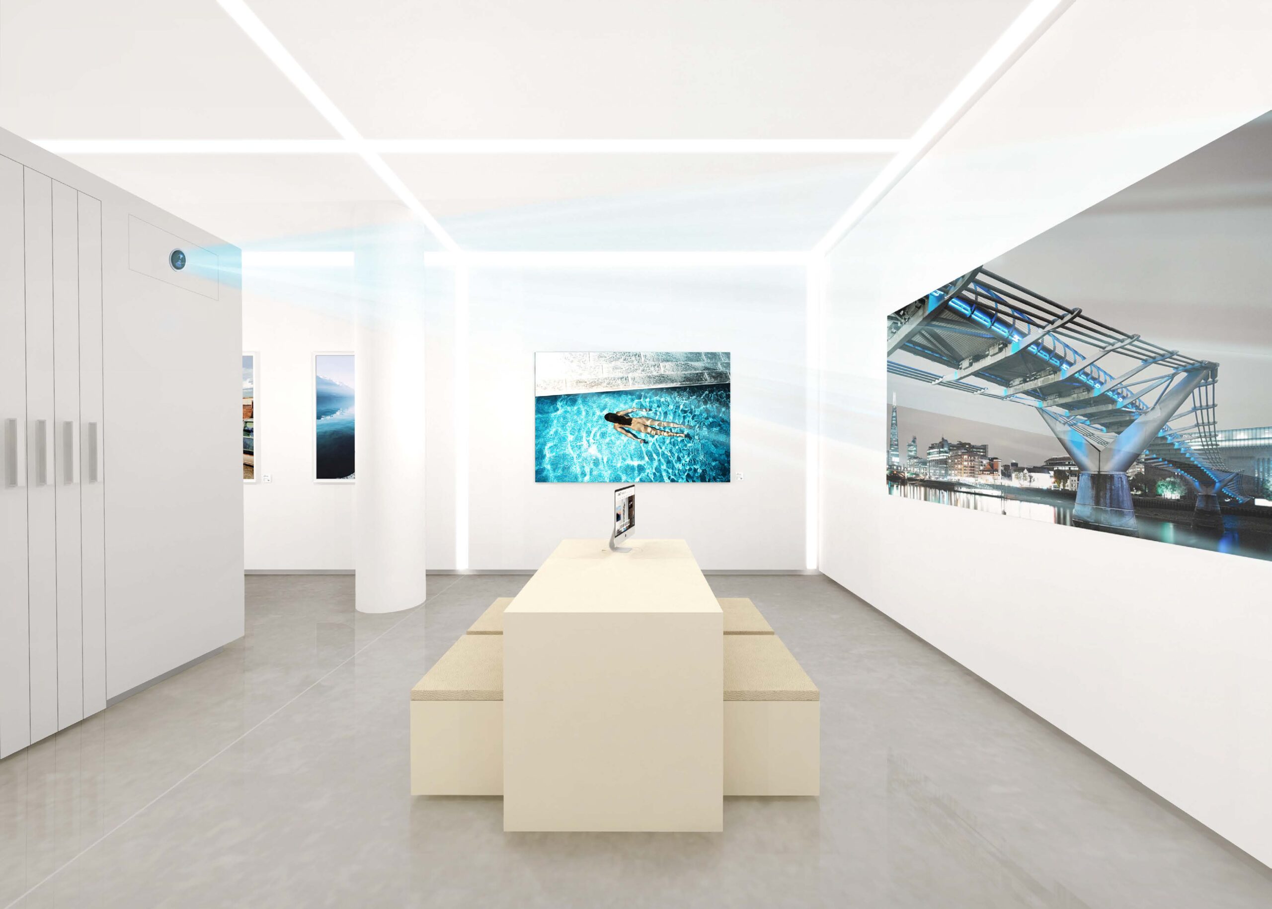 gallerie innenarchitektur für Lumas Helle moderne Räume bilden einen Rahmen für Kunstwerke